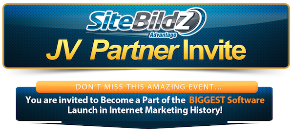 Joe Russell - SiteBildZ Advantage affiliate program JV invite page