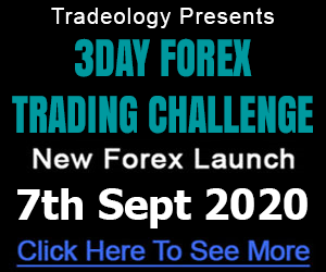  Tradeology - 3-Day Forex Challenge FX system training launch ClickBank affiliate program JV invite - Launch Day: Monday, September 7th 2020 - Monday, September 14th 2020