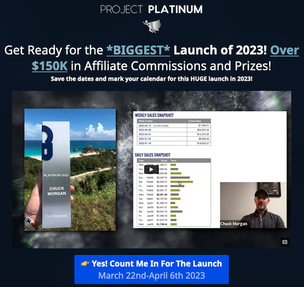 Robby Blanchard - Project Platinum Launch Affiliate Program JV Request Page - Pre-Launch Begins: Wednesday, March 22nd 2023 - Launch Day: Monday, March 27th 2023 - Thursday, April 6th 2023