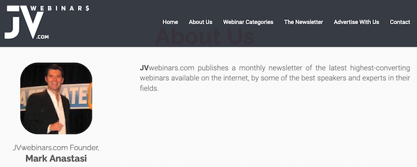 Mark Anastasi - JVwebinarscom - Top 20 Best Joint Venture Webinars for March 2023