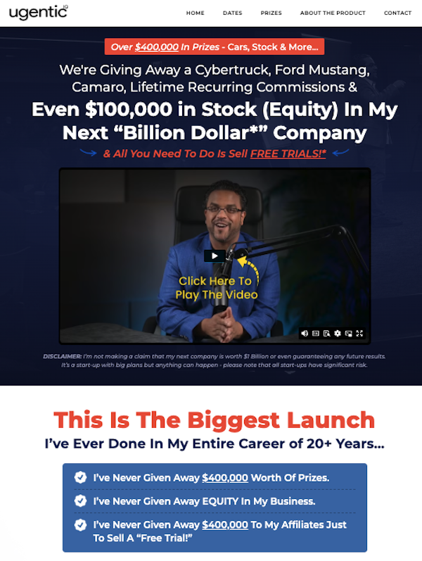 Anik Singal - UgenticIQ Launch Affiliate Program JV Invite Page - Pre-Launch Begins: Thursday, September 4th 2025 - Launch Day: Tuesday, September 16th 2025 - Sunday, September 21st 2025