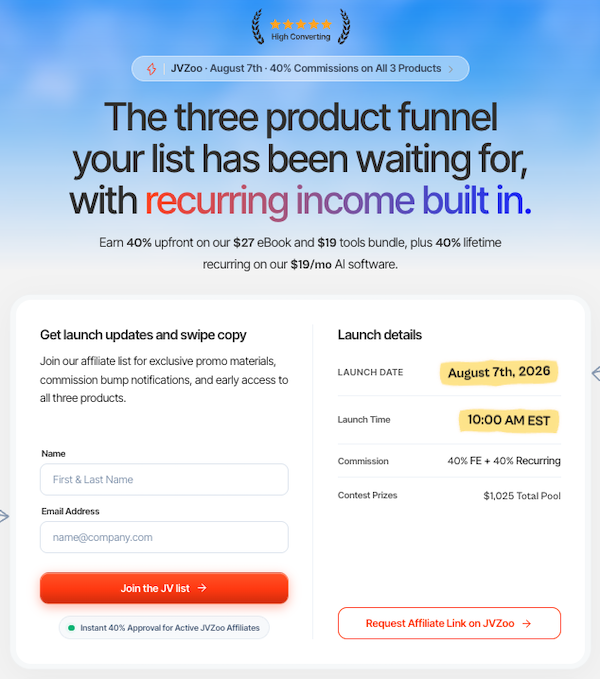 Fardeen NB - Lumenrock Pro - AI Software For Meetings Launch Affiliate Program JV Invite Page - Launch Day: Friday, August 7th 2026 - The 3 Product Funnel Your List Has Been Waiting For ... With Recurring Income Built In!